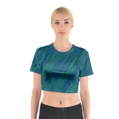 Green Pattern Cotton Crop Top