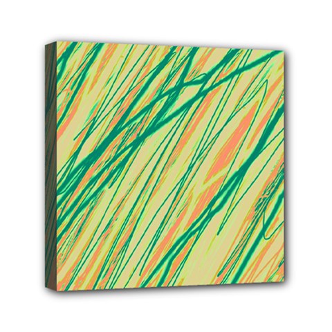 Green And Orange Pattern Mini Canvas 6  X 6  by Valentinaart