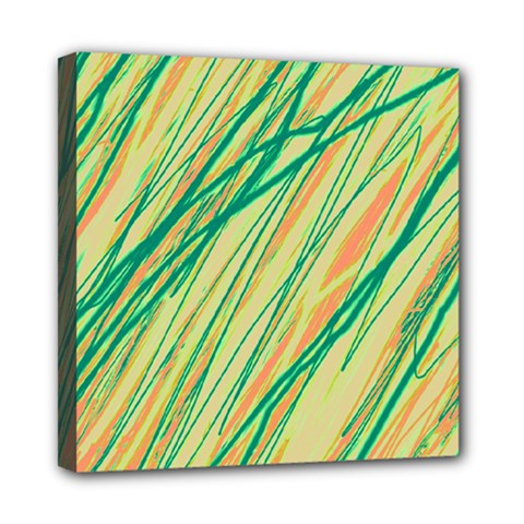 Green And Orange Pattern Mini Canvas 8  X 8  by Valentinaart