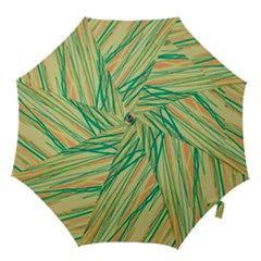 Green And Orange Pattern Hook Handle Umbrellas (small)