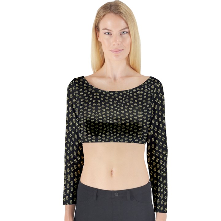 Art Digital (16)gfhhkhfdddddgnnhh];;; Long Sleeve Crop Top