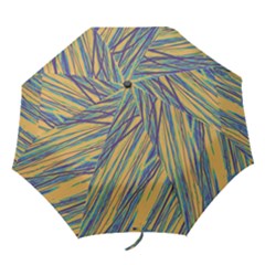 Blue And Yellow Van Gogh Pattern Folding Umbrellas