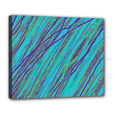 Blue Pattern Deluxe Canvas 24  X 20  