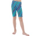 Blue pattern Kid s Mid Length Swim Shorts View1