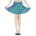 Blue pattern Mini Flare Skirt View3