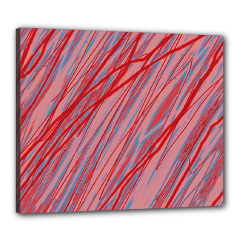 Pink And Red Decorative Pattern Canvas 24  X 20 