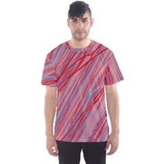 Pink And Red Decorative Pattern Men s Sport Mesh Tee