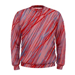 Pink And Red Decorative Pattern Men s Sweatshirt