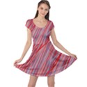 Pink and red decorative pattern Cap Sleeve Dresses View1