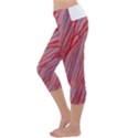 Pink and red decorative pattern Capri Yoga Leggings View2