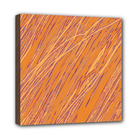 Orange Pattern Mini Canvas 8  X 8 