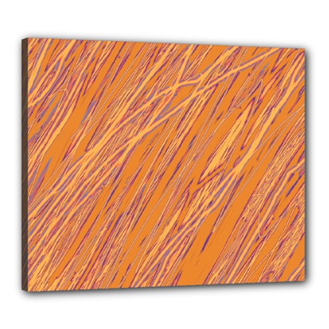 Orange Pattern Canvas 24  X 20 