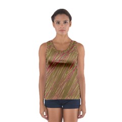 Brown Elegant Pattern Women s Sport Tank Top  by Valentinaart