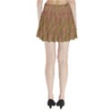 Brown elegant pattern Pleated Mini Mesh Skirt View2