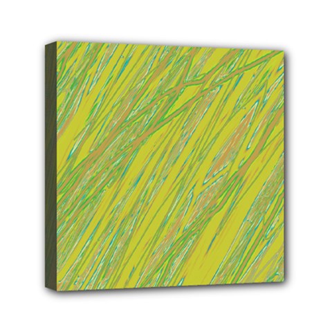 Green And Yellow Van Gogh Pattern Mini Canvas 6  X 6 