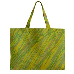 Green And Yellow Van Gogh Pattern Zipper Mini Tote Bag