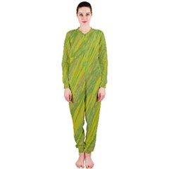 Green And Yellow Van Gogh Pattern Onepiece Jumpsuit (ladies) 