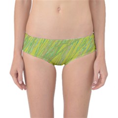 Green And Yellow Van Gogh Pattern Classic Bikini Bottoms by Valentinaart