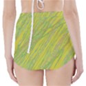 Green and yellow Van Gogh pattern High-Waisted Bikini Bottoms View2