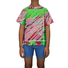 Colorful Pattern Kid s Short Sleeve Swimwear