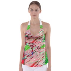 Colorful Pattern Babydoll Tankini Top