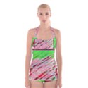 Colorful pattern Boyleg Halter Swimsuit  View1