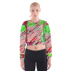 Colorful Pattern Women s Cropped Sweatshirt by Valentinaart