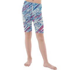 Colorful Pattern Kid s Mid Length Swim Shorts