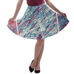 Colorful Pattern A-line Skater Skirt by Valentinaart