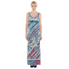 Colorful Pattern Maxi Thigh Split Dress by Valentinaart