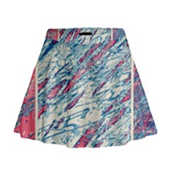 Colorful Pattern Mini Flare Skirt