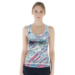 Colorful Pattern Racer Back Sports Top