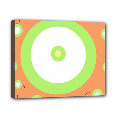 Green And Orange Design Canvas 10  X 8 