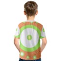 Green and orange design Kid s Sport Mesh Tee View2