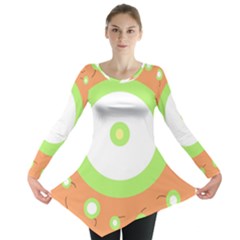 Green And Orange Design Long Sleeve Tunic 