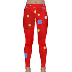 Red Sky Yoga Leggings  by Valentinaart