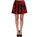 Red, black and white decorative abstraction Skater Skirt View1