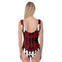 Red, black and white decorative abstraction Princess Tank Leotard  View2