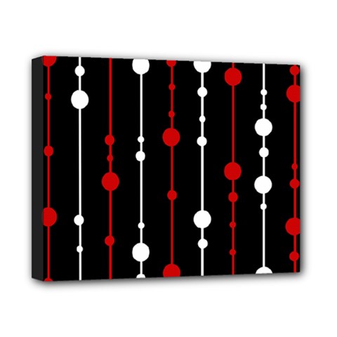 Red Black And White Pattern Canvas 10  X 8 