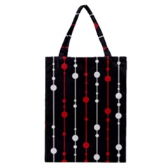 Red Black And White Pattern Classic Tote Bag by Valentinaart