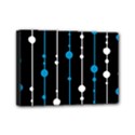 Blue, white and black pattern Mini Canvas 7  x 5  View1