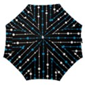 Blue, white and black pattern Straight Umbrellas View1