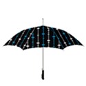 Blue, white and black pattern Straight Umbrellas View3