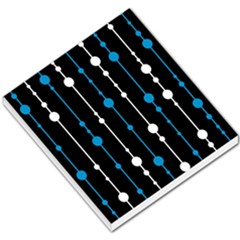 Blue, White And Black Pattern Small Memo Pads by Valentinaart