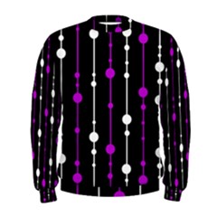 Purple, Black And White Pattern Men s Sweatshirt