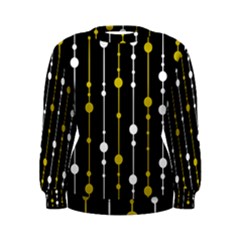 Yellow, Black And White Pattern Women s Sweatshirt by Valentinaart