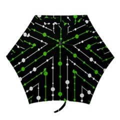 Green, White And Black Pattern Mini Folding Umbrellas