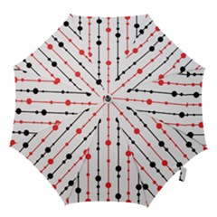 Red, Black And White Pattern Hook Handle Umbrellas (large)