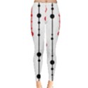 Red, black and white pattern Leggings  View1