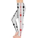 Red, black and white pattern Leggings  View3